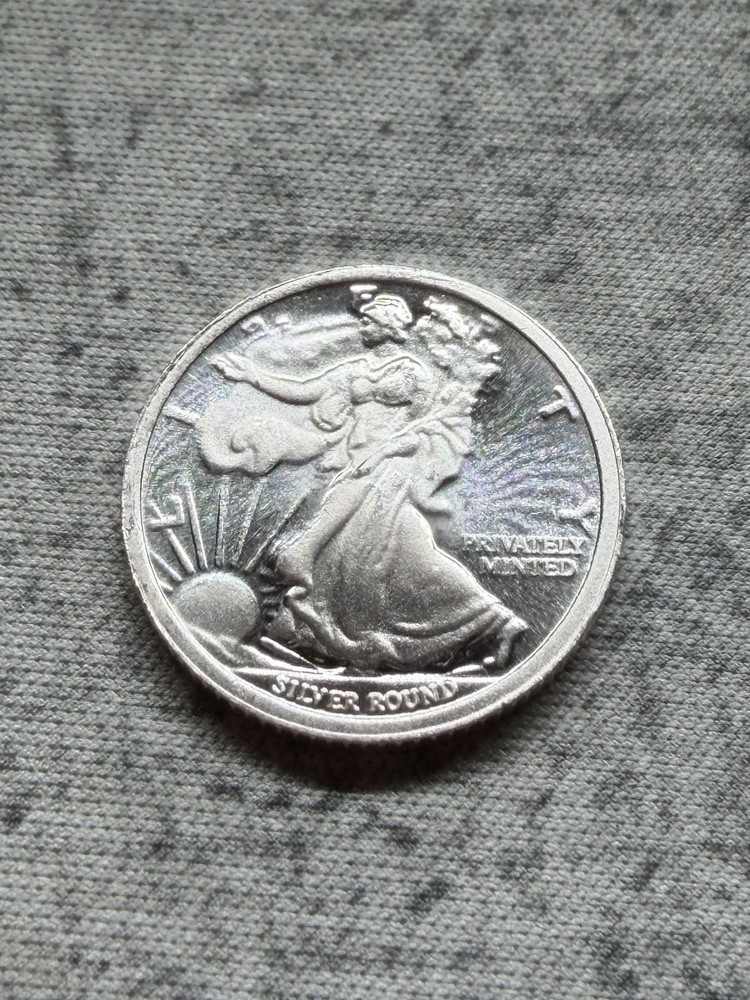 1/10 oz .999 Fine Silver Round - Walking Liberty Design Fractional Bullion