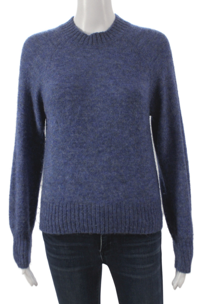 Doen Women Alpaca Blend Pullover Sweater Blue Crew Neck Long Sleeve Size SFree Shipping in US $100+ Orders | $6.95 Orders Below