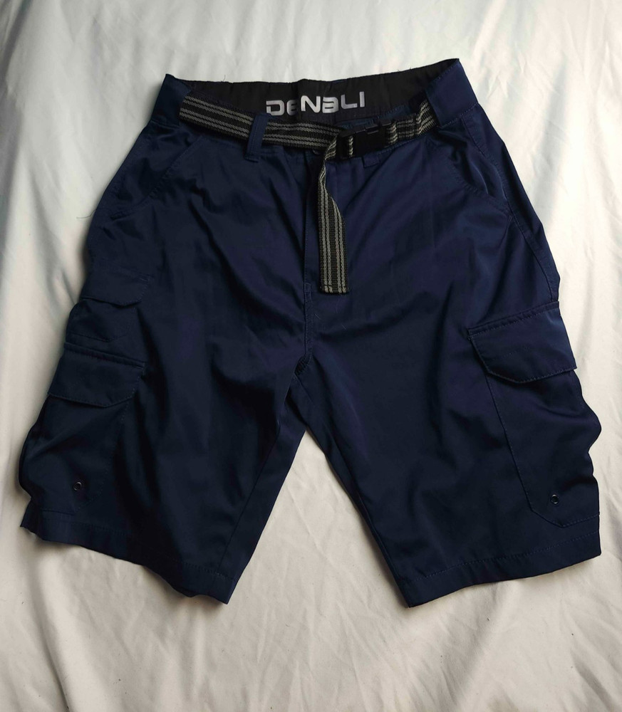 Denali Cargo Shorts Mens 32 Blue Belted Lightweight Trekking Outdoor Gorpcore