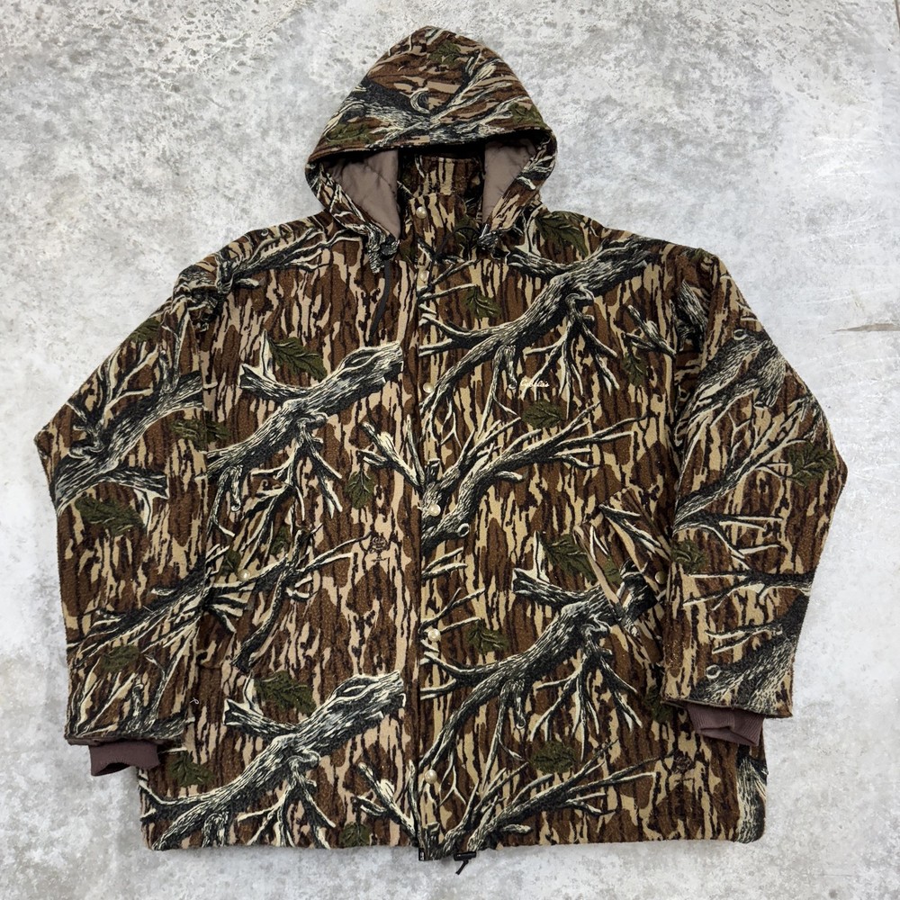 Cabela's Jacket Mens Extra Large Camouflage Hooded Dry-Plus Hunting Game Pouch