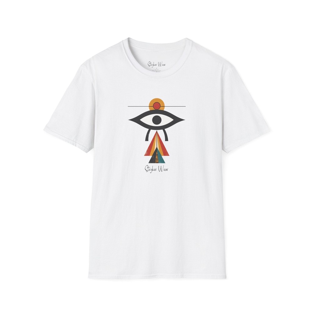 Minimalist Egyptian Eye Art | Unisex Softstyle T-Shirt
