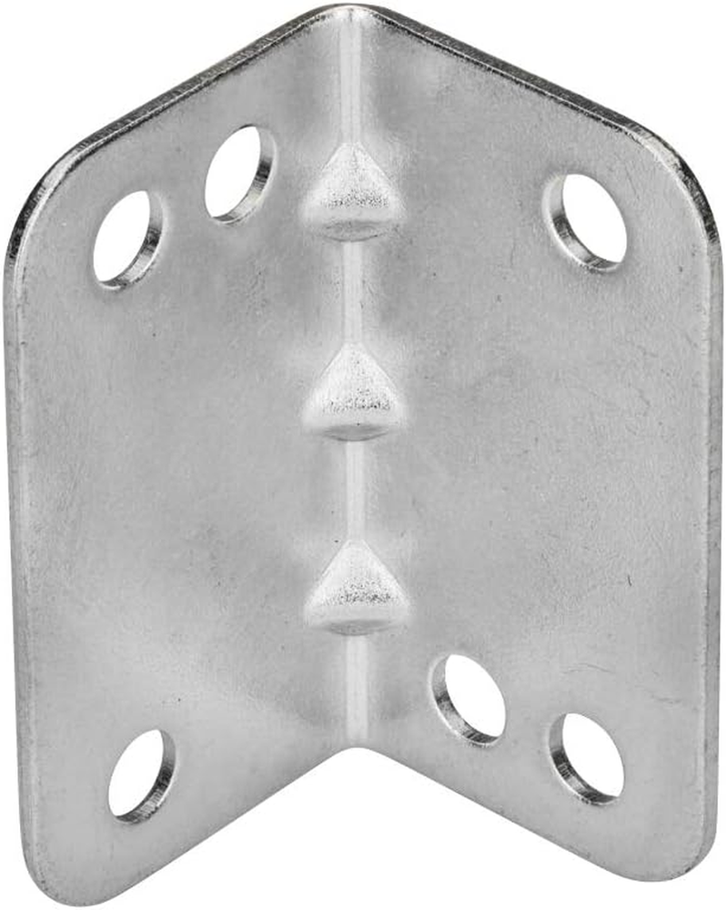 Hardware Heavy Duty Metal Bracket Right Angle Brace, 20 Gauge, Zinc Finish, 50 P