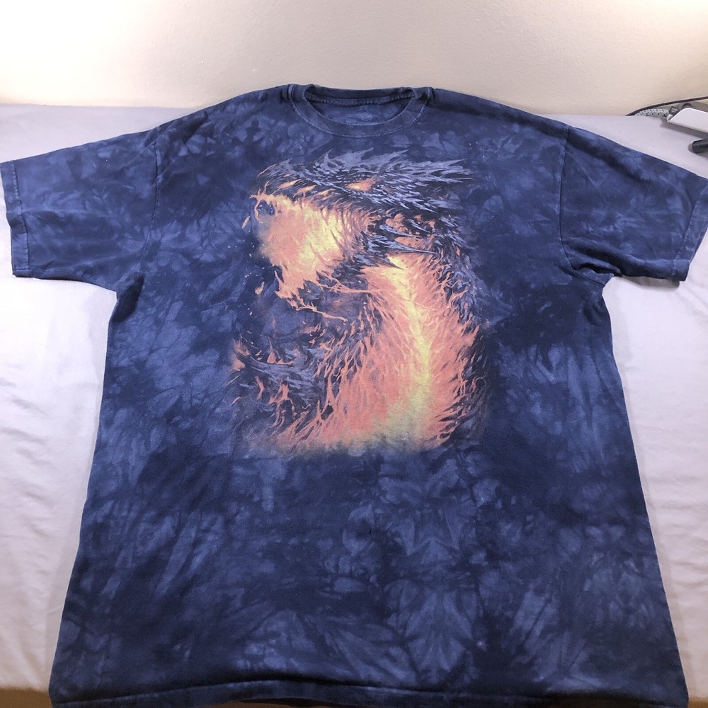 The Mountain Fire Dragon T Shirt 2XL Navy