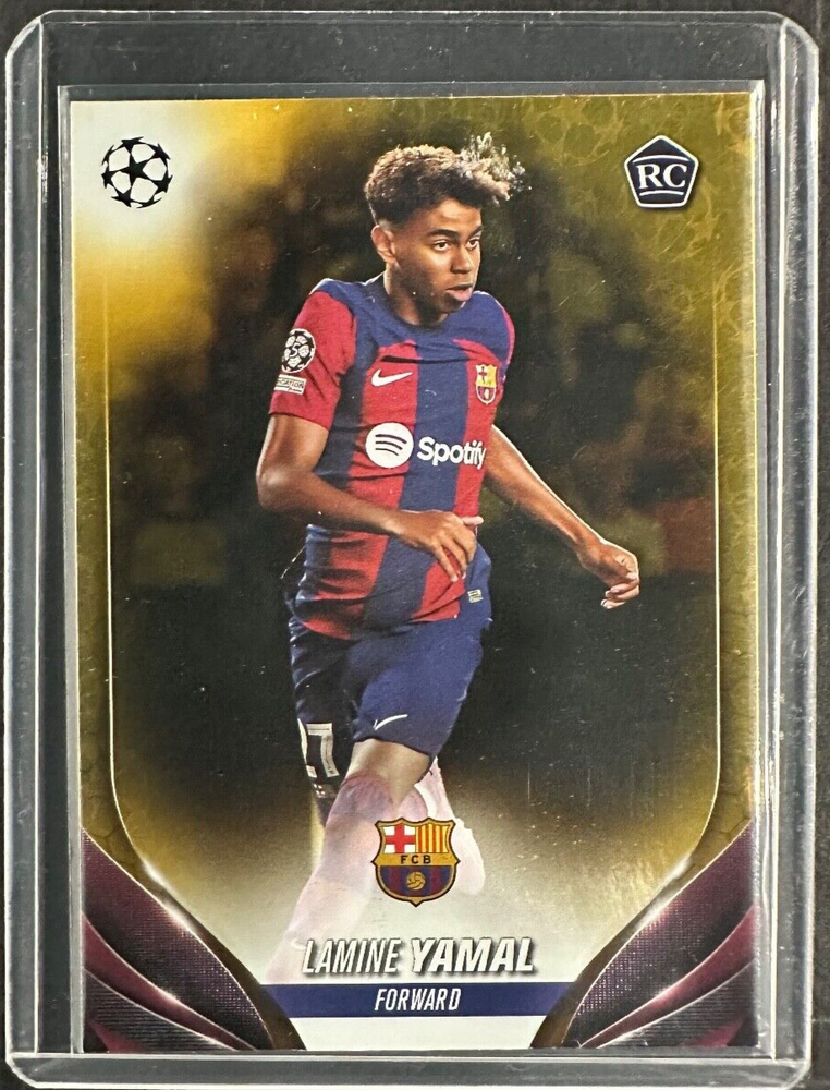 Lamine Yamal 2024 Topps UEFA Club Competitions Gold Starball Rookie RC #64