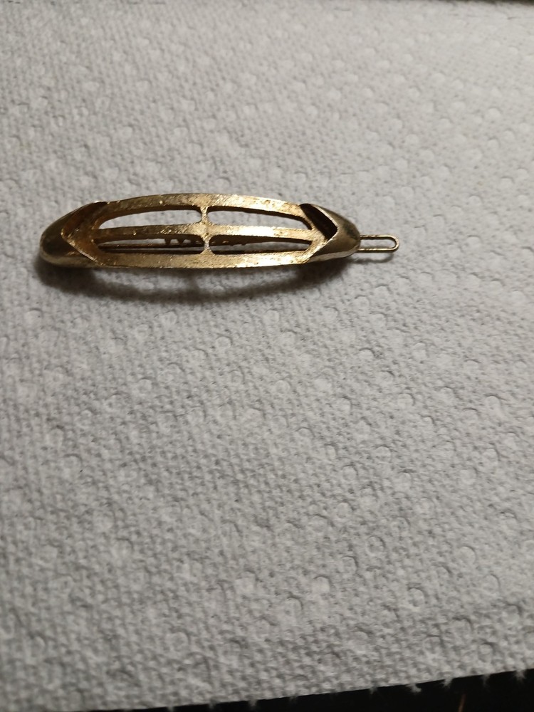 Vintage Gold-tone Metal Hair Barrette