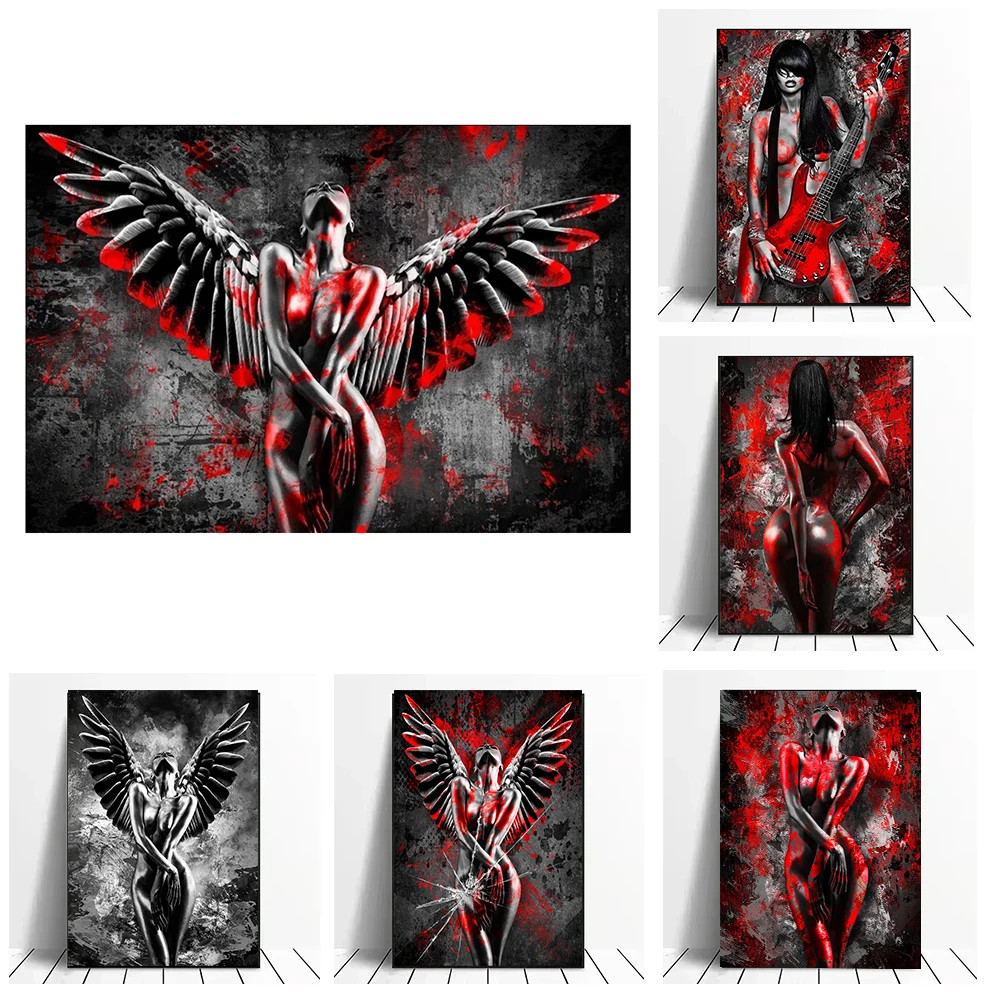 Abstract Sensual Woman Canvas Art Print for Home Wall Decor-image