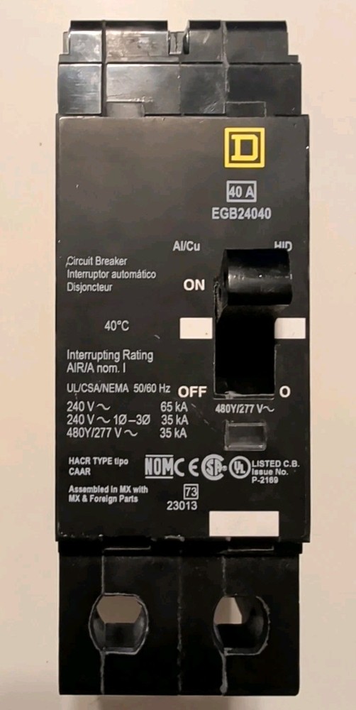 Square D EDB24040 40A 277V Main Breaker