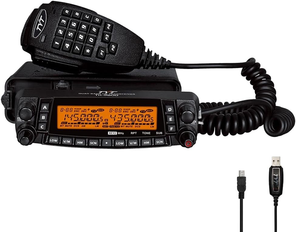 TYT TH-9800 Plus Mobile Radio 50W Quad Band Scrambler Walkie Talkie Long Range