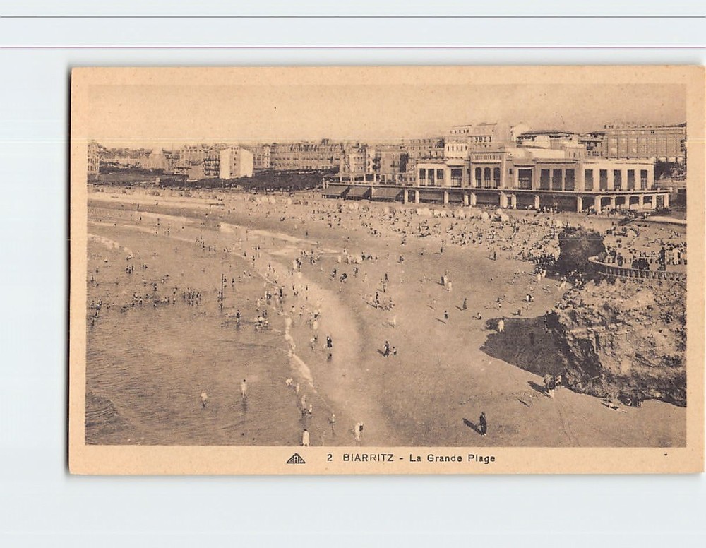 Postcard The Big Beach Biarritz France