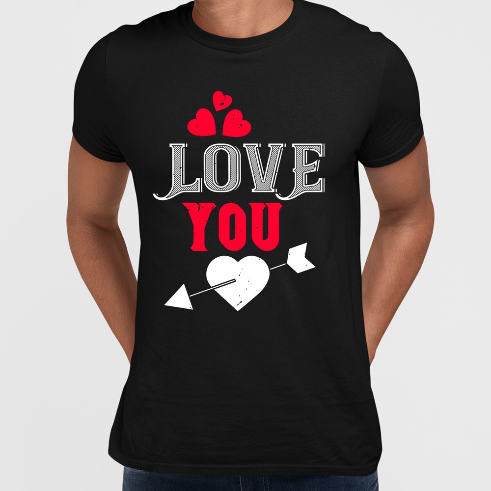 Valentine's Day Love Heart Passion Arrow T-Shirt Amor Tee