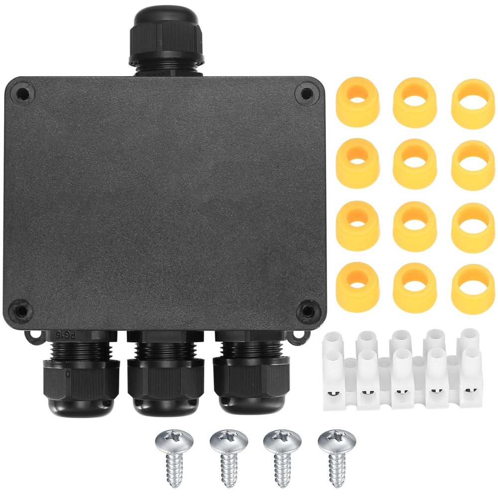 Electrical Junction Box, Waterproof IP68 4-Way External Junction Box, Cable C...