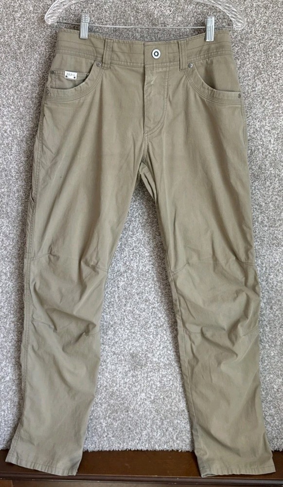 Kuhl Revolvr Rogue Mens 30x32 Khaki Stretch Hiking Pants