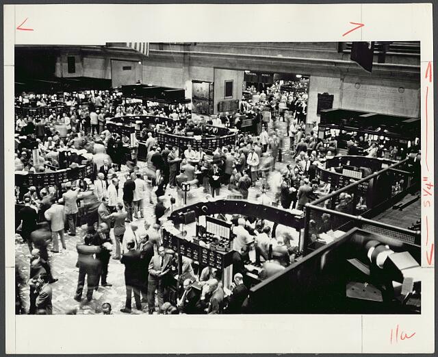 Photo:New York City NY 1952 Interior New York Stock Exchange Trading Floor