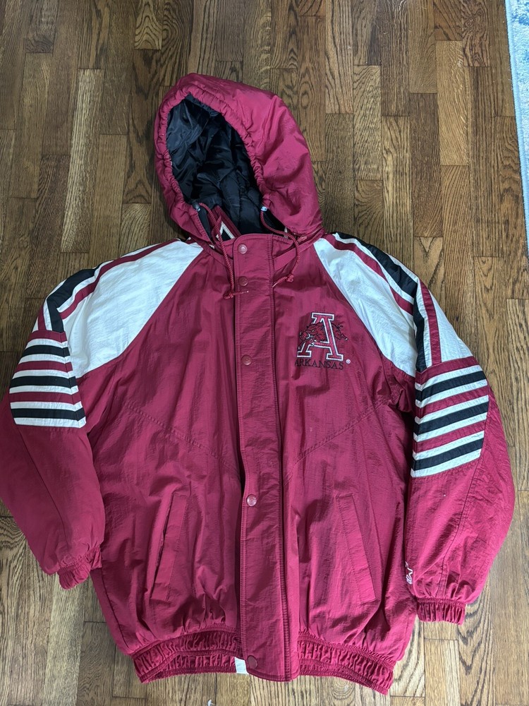 Arkansas Razorback Vintage 90s Starters Puffer Jacket Size L