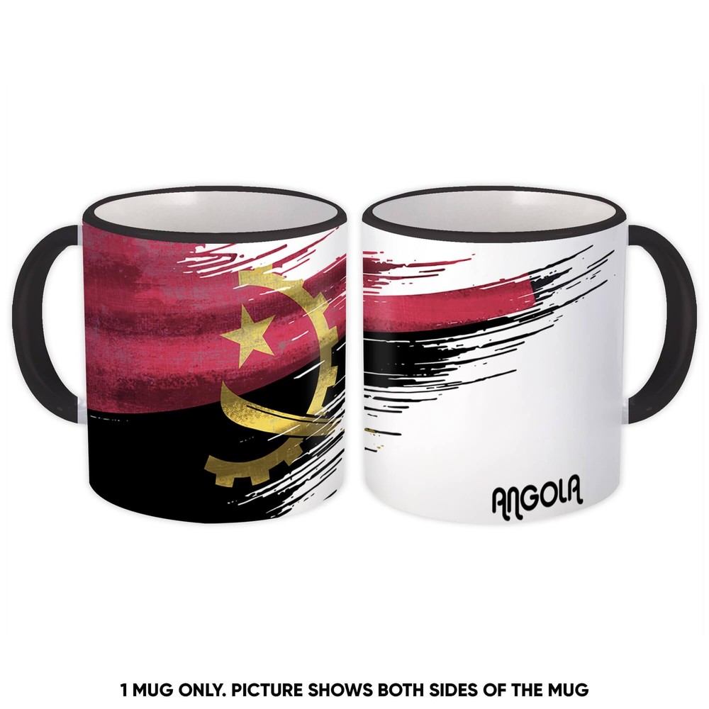 Gift Mug : Angola Flag Modern Country Expat