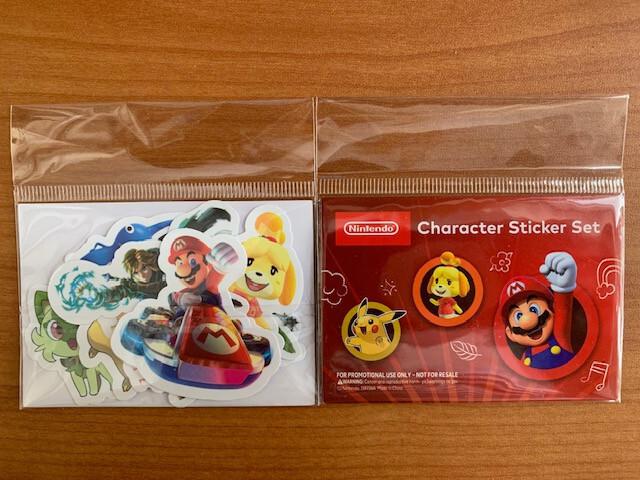 Nintendo Character Sticker Set - Limited Edition Promotional Item New Sealed