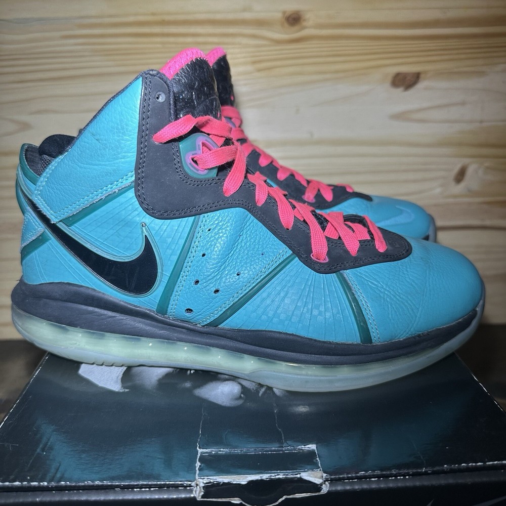 Nike Lebron 8 South Beach 2021 Size 8 Used Rare Authentic Basketball Blue High