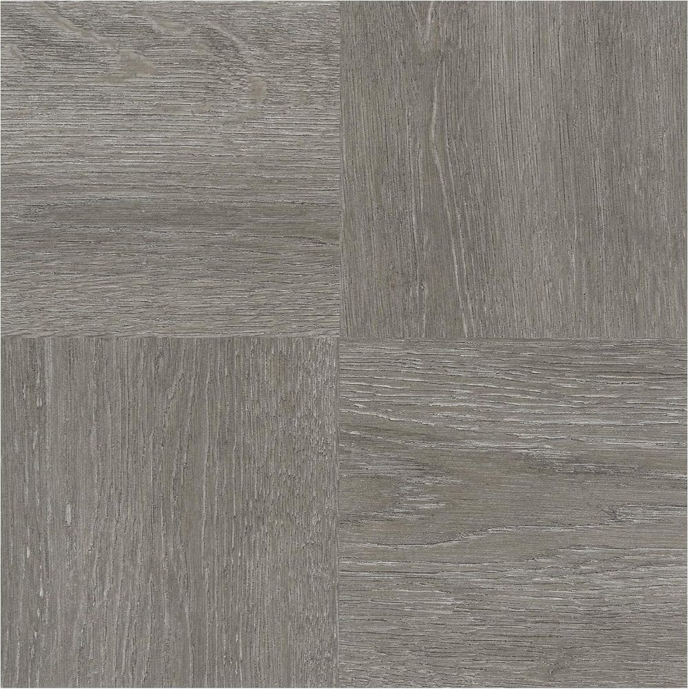 Tivoli Peel and Stick Vinyl Floor Tiles 12x12 Charcoal Grey Wood 45 Pack