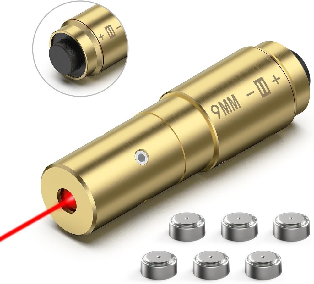9mm 223 5.56 243 308 Red Laser Bore Sight Sighter with Battery