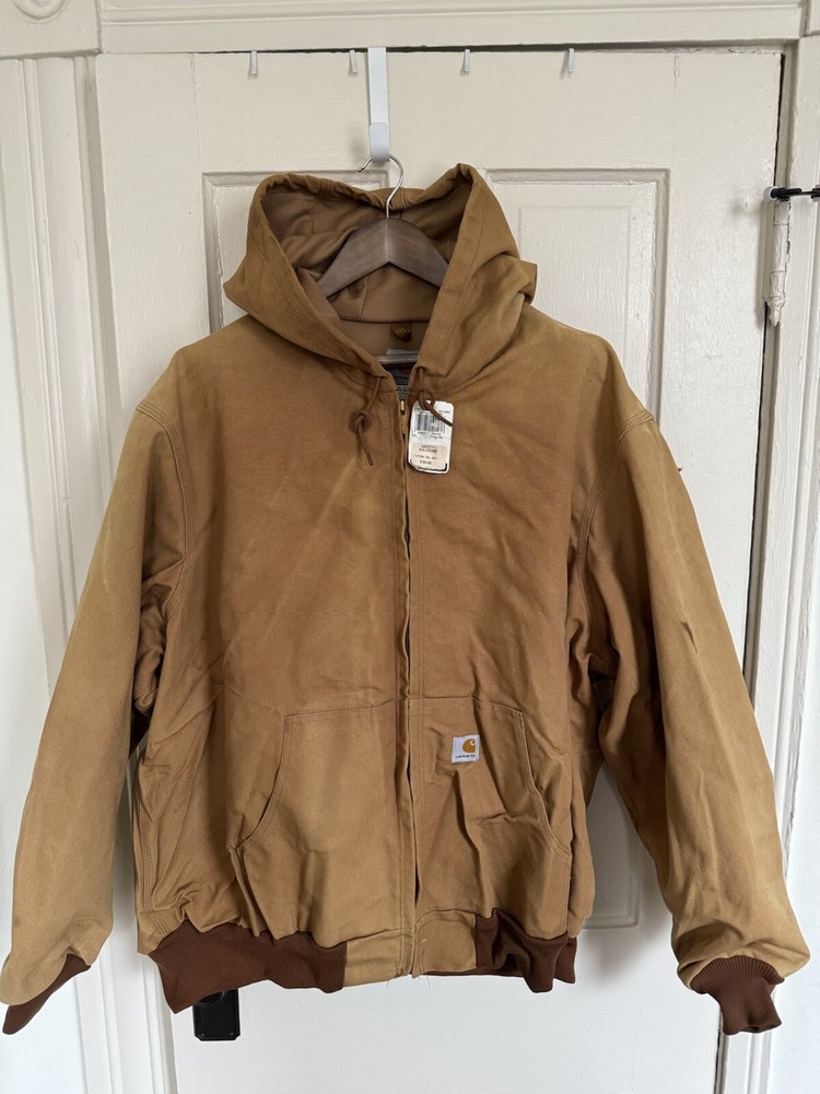 Vtg Carhartt J131 USA Made Firm Duck Jacket Thermal Mens 3XL Brown BRN NWT