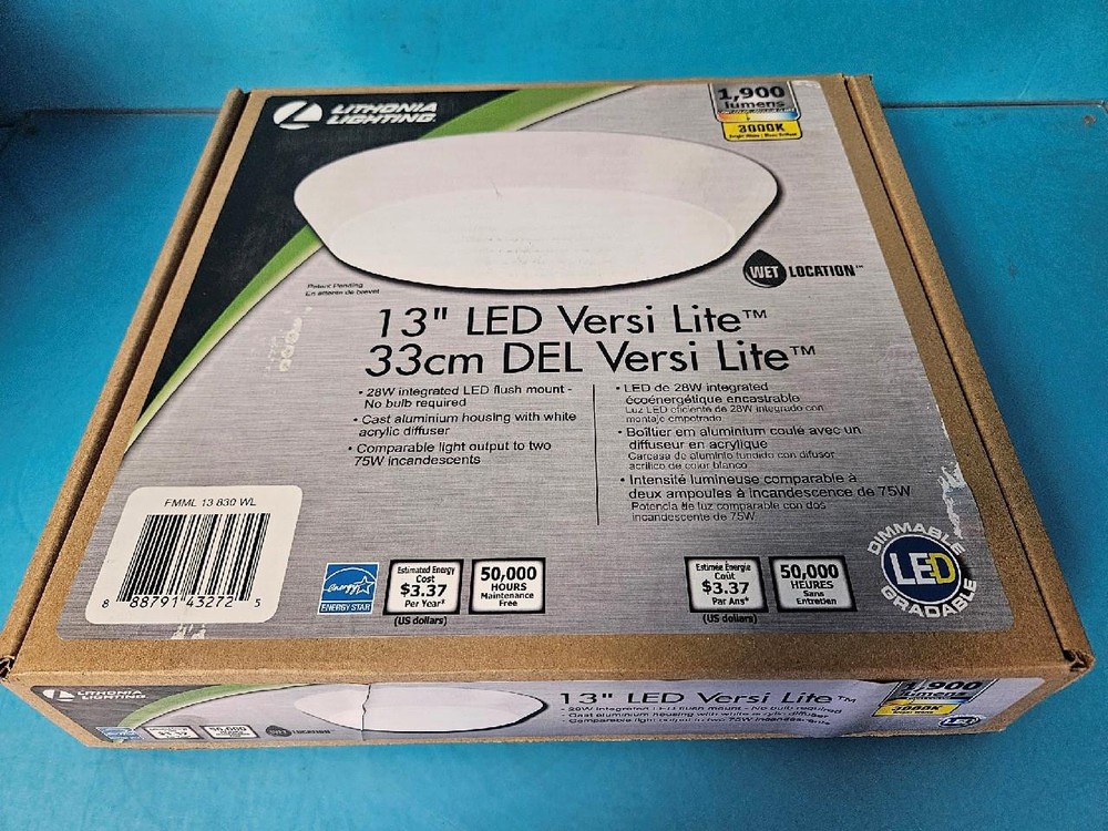 Lithonia Lighting Versi Lite 28W Round White Integrated Led Flush Mount Light