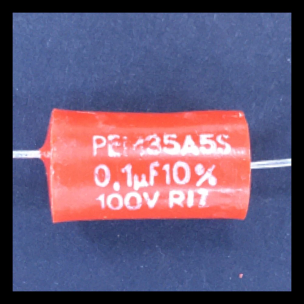 Riz PEM 0.1uF 10% 100V Polyester Metallized Capacitor NOS RARE Zagreb PEM35A5S