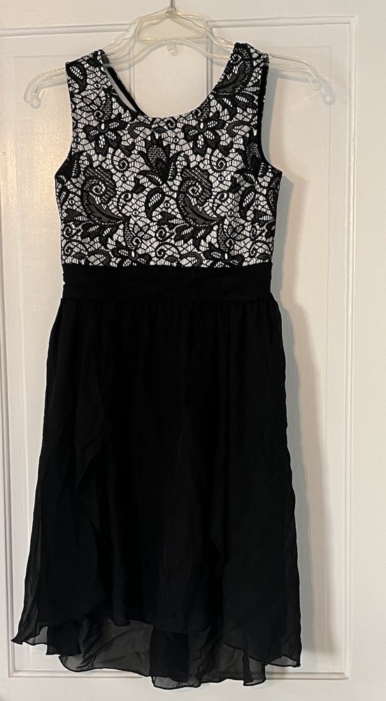 Speechless Girls Dressy Sequence Black Party Dress Size 14