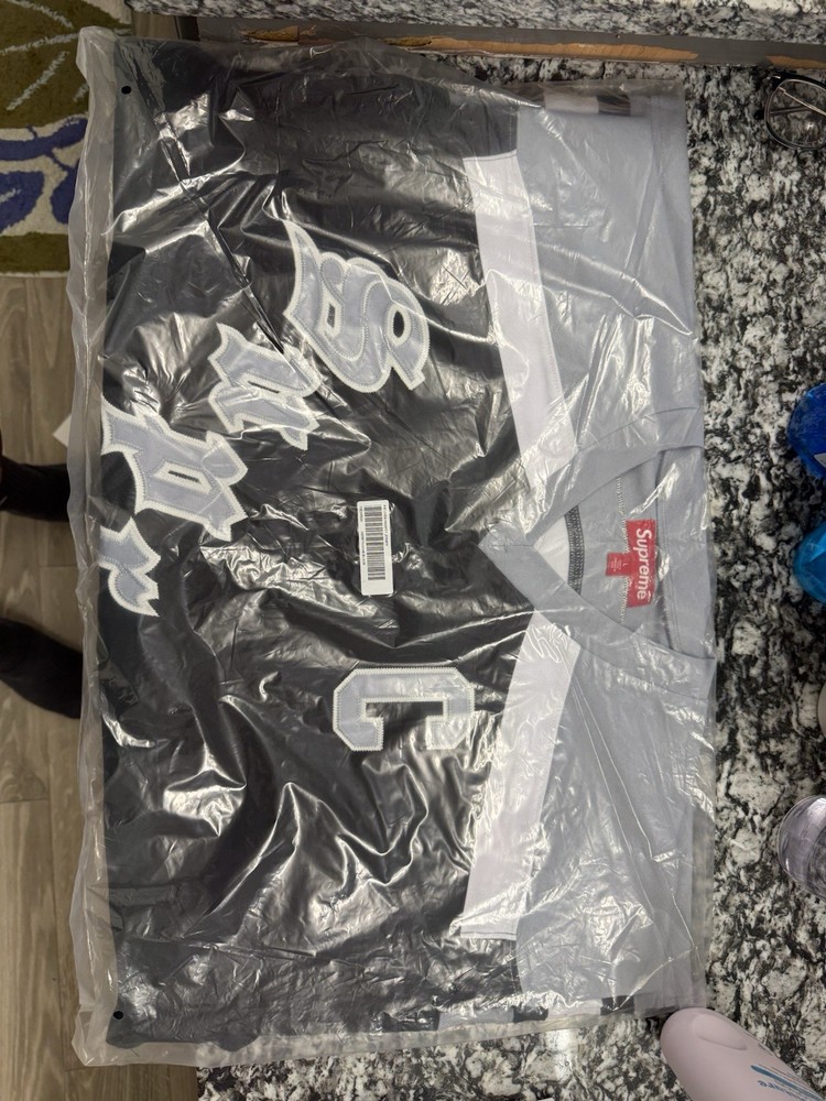 Supreme Fire & Ice Hockey Jersey Black Size Large Brand New In Hand