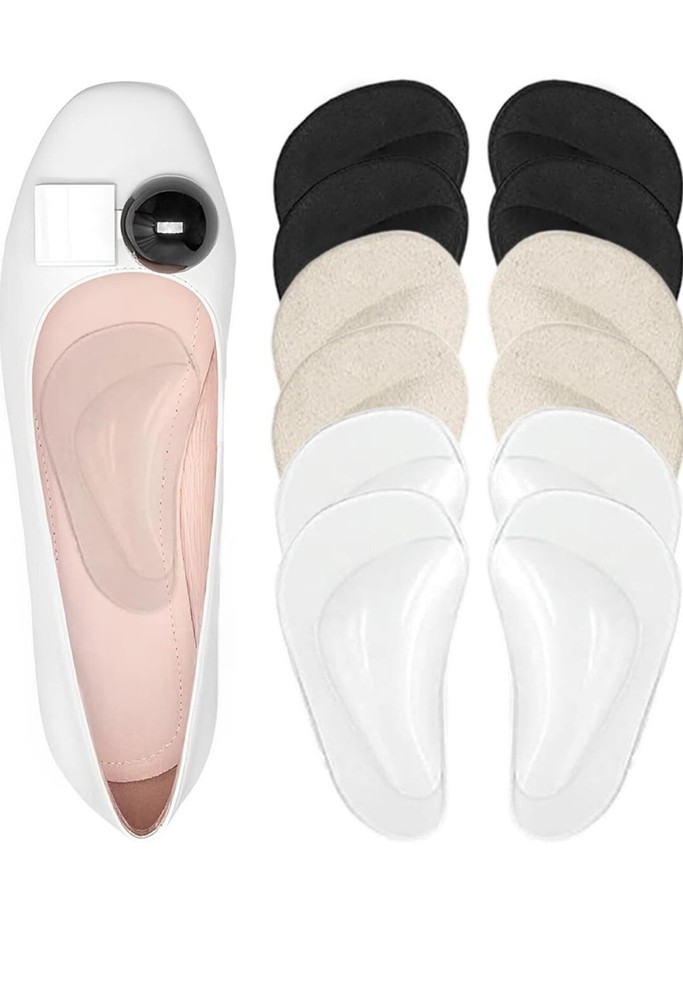 Gel Arch Support Insoles Plantar Fasciitis & Flat Feet Relief Adhesive Pads 6 Pr