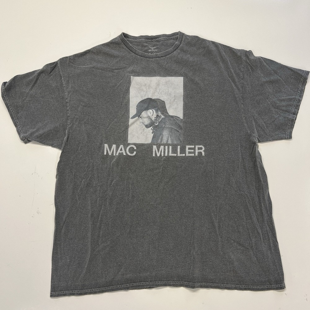 Mac Miller Graphic T-shirt Washed Boxy Men’s Sz XL Faded Music Rap Hiphop