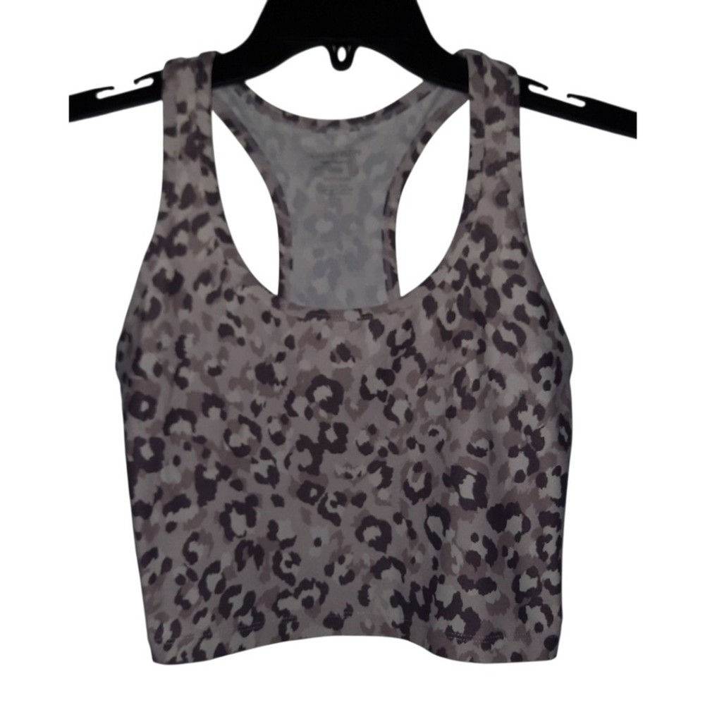 Calvin Klein Performance Animal Print Cropped Tank Top Size XS
