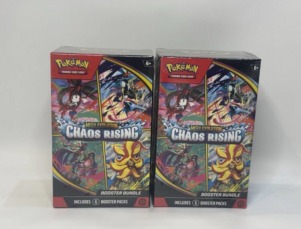 Pokemon Mega Evolution Chaos Rising Sealed Booster Bundle Box Lot of 2✅
