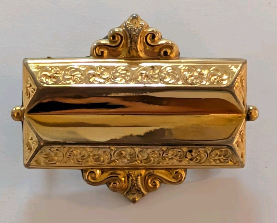 Antique Victorian Bar Brooch Gold Filled