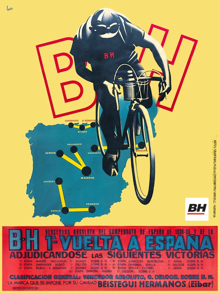 Decoration Poster.Home room art.Interior design.1935 Bicycle Race.Spain.7164