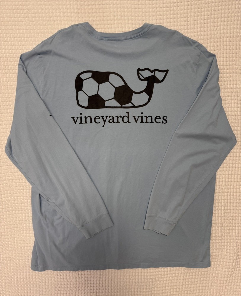 Vineyard Vines soccer whale long sleeve tee mens size XXL NWOT