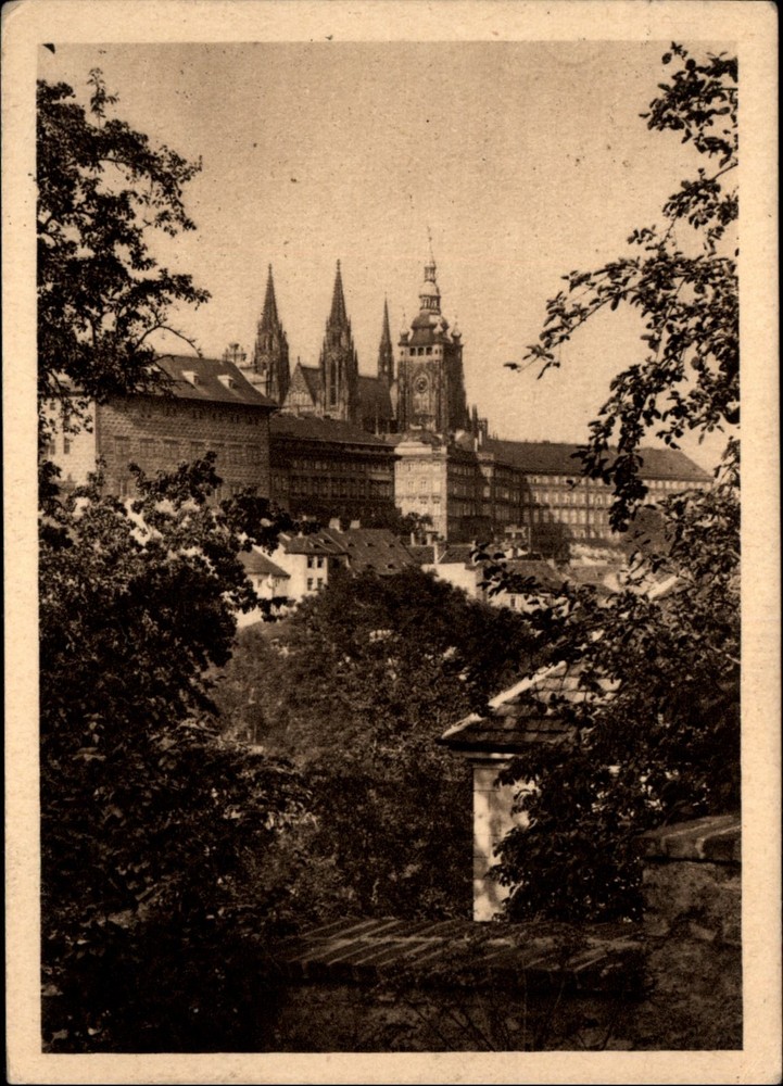 RPPC Hradcany Prague Bohemia Czech Republic vintage postcard z694