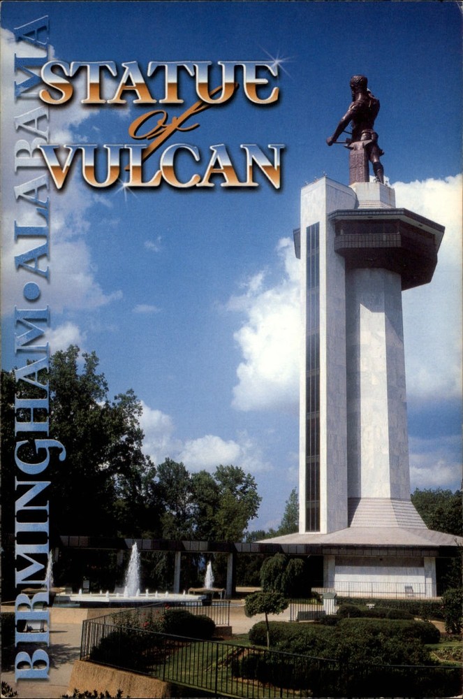 Birmingham Alabama Red Mountain Vulcan Statue unused vintage postcard sku433