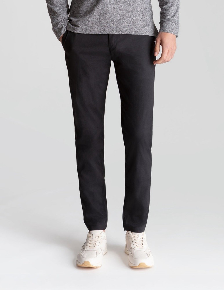 Birddogs Stretch Khakis Slim Fit Pants 32 x 30 Black golf office casual career