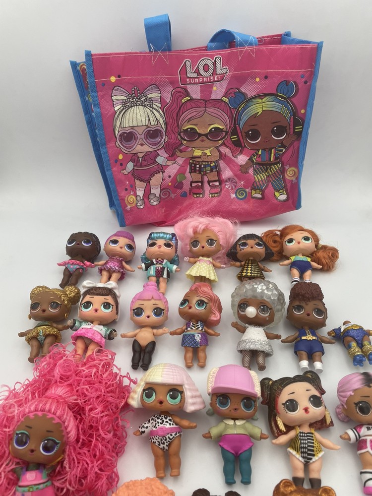 Massive 21-Piece LOL Surprise OMG Doll Set with Figures, Animals & Tote Bag A3