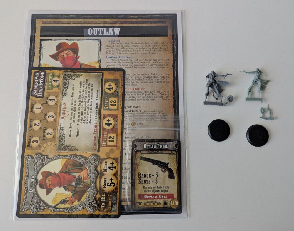 Shadows of Brimstone - Outlaw Hero Pack - Kickstarter Exclusive - New SoB KS
