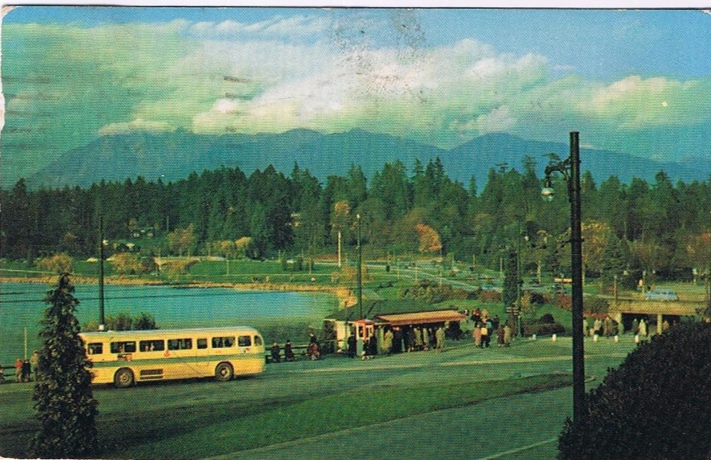 Postcard Entrance Stanley Park & Lost Lagoon Vancouver BC