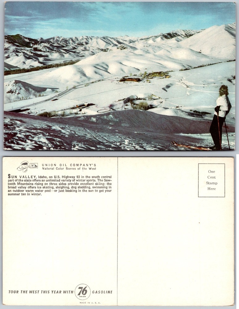 Sun Valley Idaho Ski Slopes Postcard