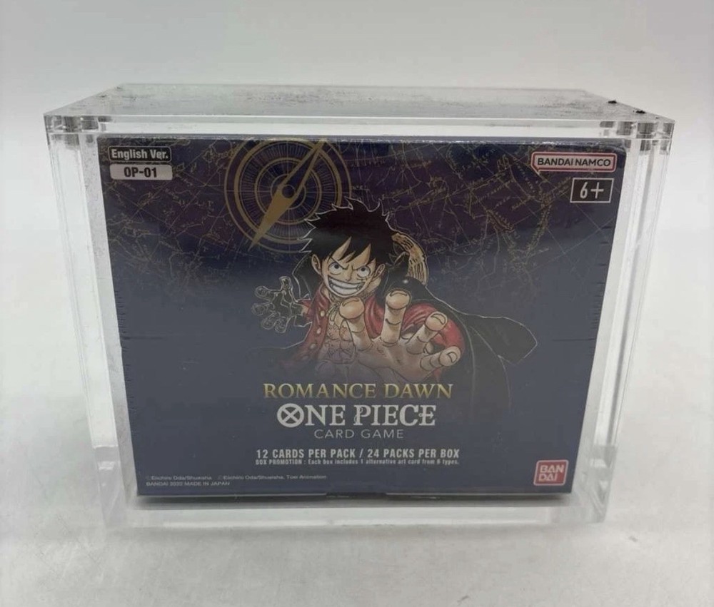 One Piece TCG OP-01 Romance Dawn Booster Box SEALED WHITE BOTTOM w/Acrylic EN