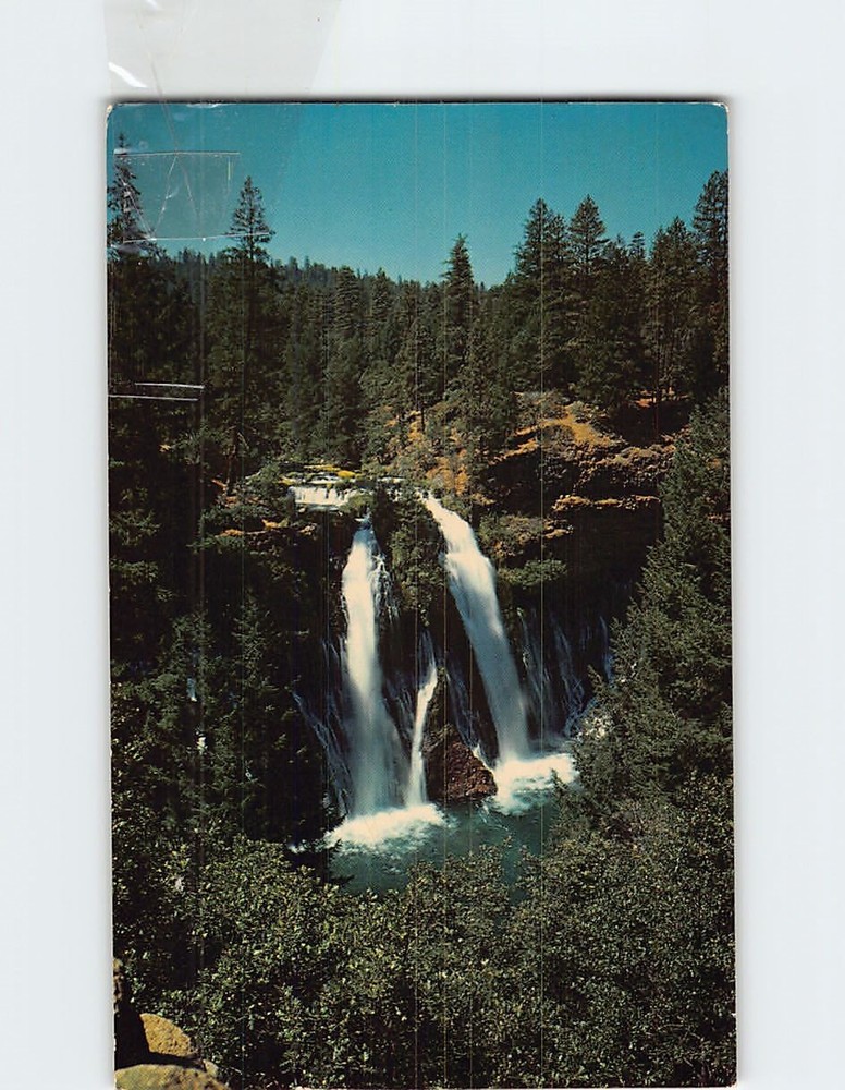 Postcard Burney Falls State Park Burney California USA