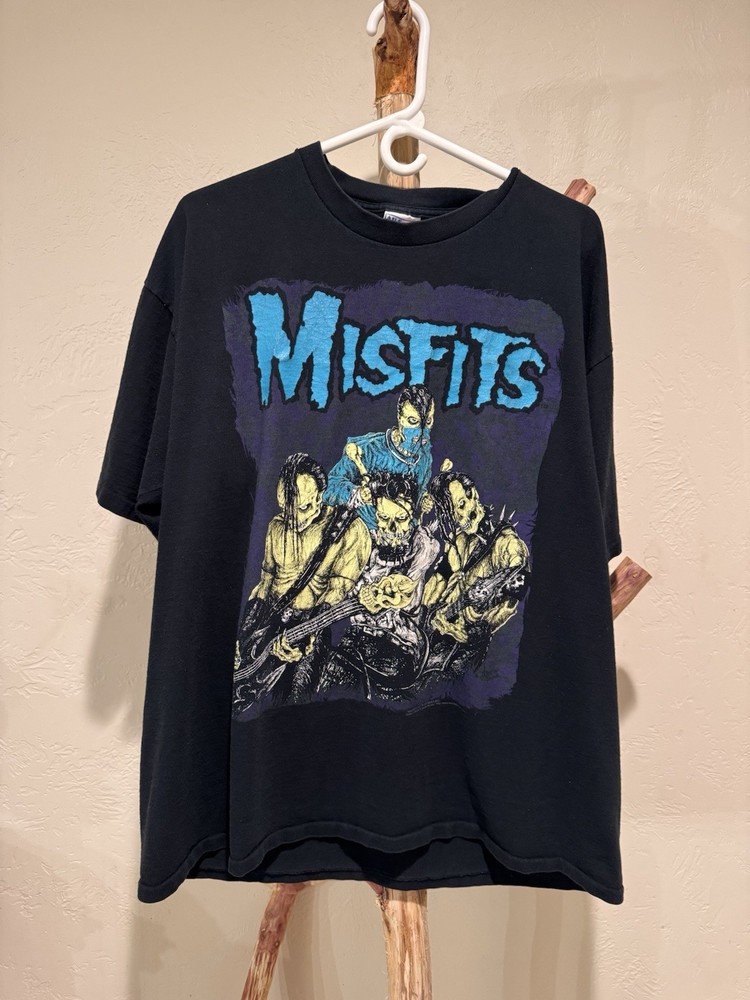 Vintage Misfits Tshirt Size Xl Misfits 2000 Single Stitch. Rare. Black.