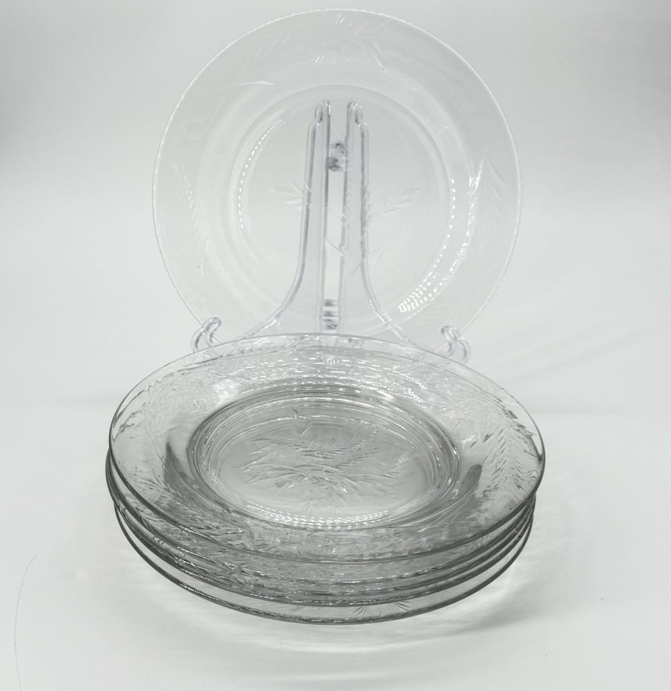 Set Of 6 Vintage Etched Crystal Cambridge Achilles  8