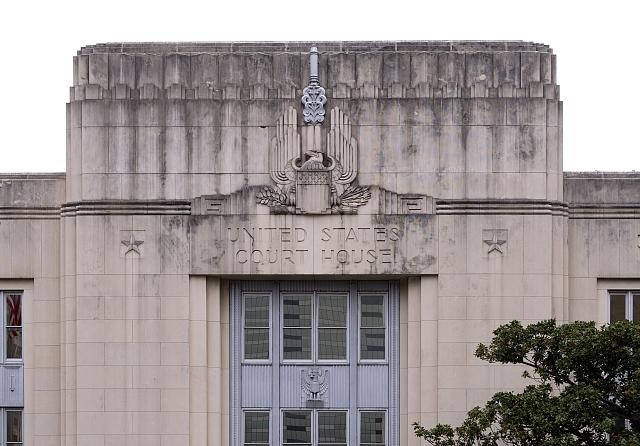 Photo:Exterior details at U.S. Court House, Austin, Texas