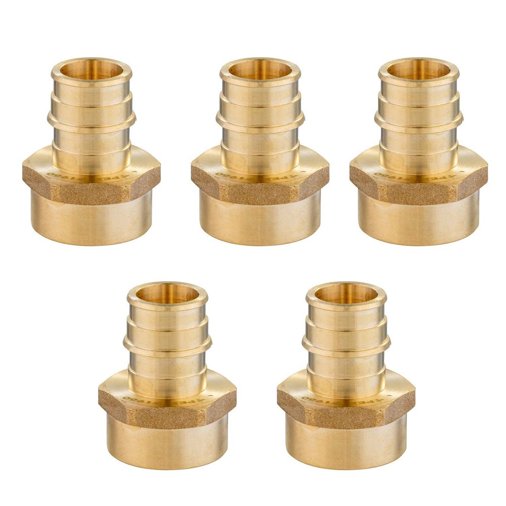 (Pack of 5) Pex A Full Flow Expansion Brass Fittings 3/4