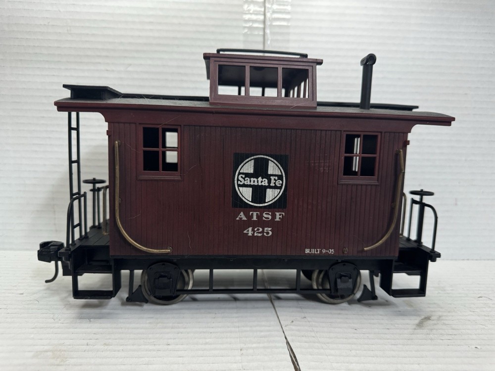 Bachmann G Scale Weather Santa Fe Caboose With Metal Wheels Train Car
