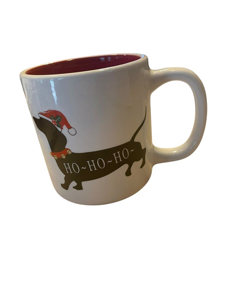 Festive Fun Christmas Santa Hat Dachshund Weiner Dog Mug New 1
